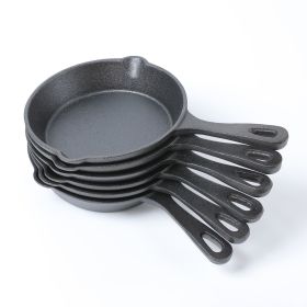 HAWOK DIA.6 inch Round Mini Skillet Black Pack of 6