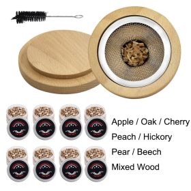 Cocktail Smoker Kit 8 Flavors Whiskey Wooden Smoked Wood Hood Smoker For Whiskey Cheese and Flavor Drink Smoker Kitchen Bar Tool (Color: 8PCS Set, Ships From: CN)